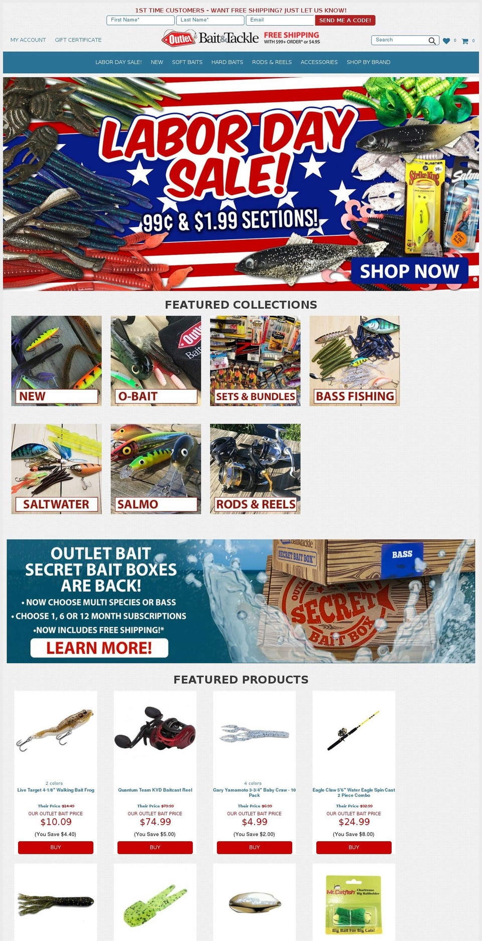 Christmas In July Shopify theme site example overstockbait.com