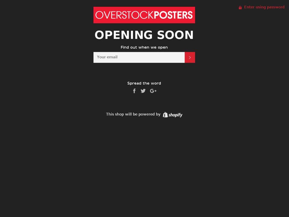 overstockposters.com shopify website screenshot