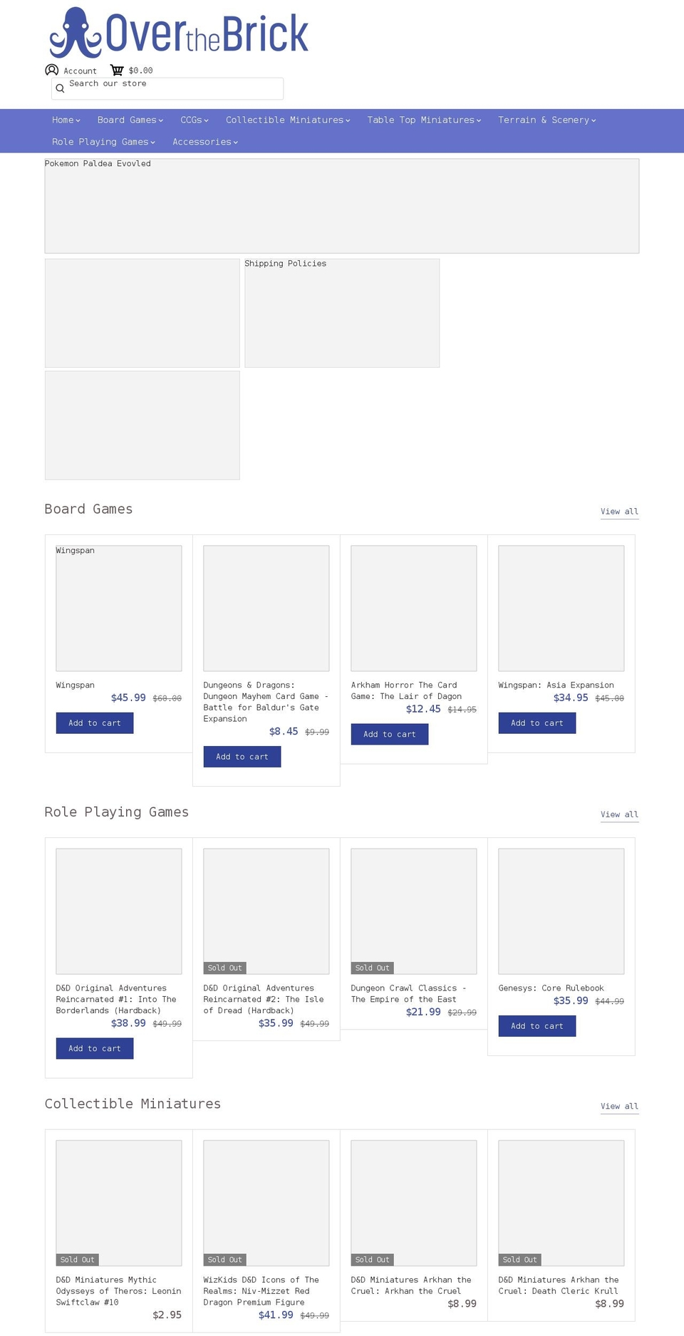 overthebrick.com shopify website screenshot