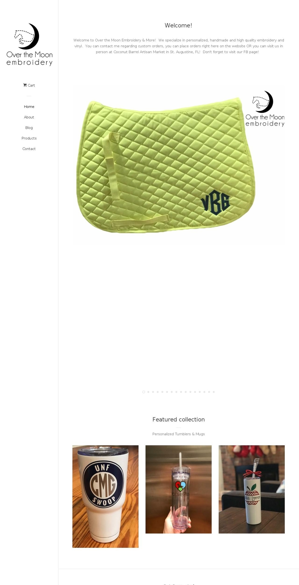 overthemoonembroidery.com — Shopify storefront screenshot