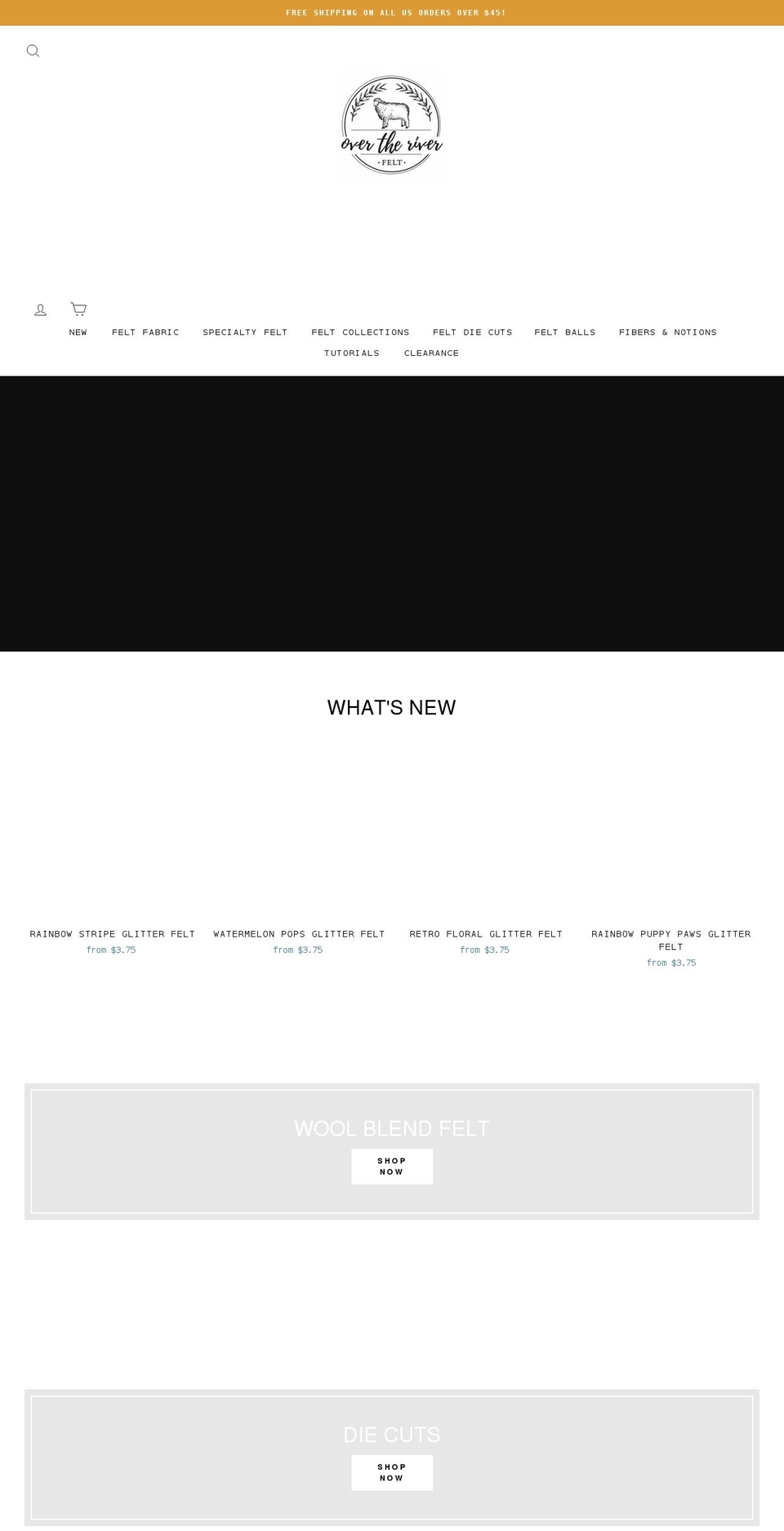 overtheriverfelt.com shopify website screenshot