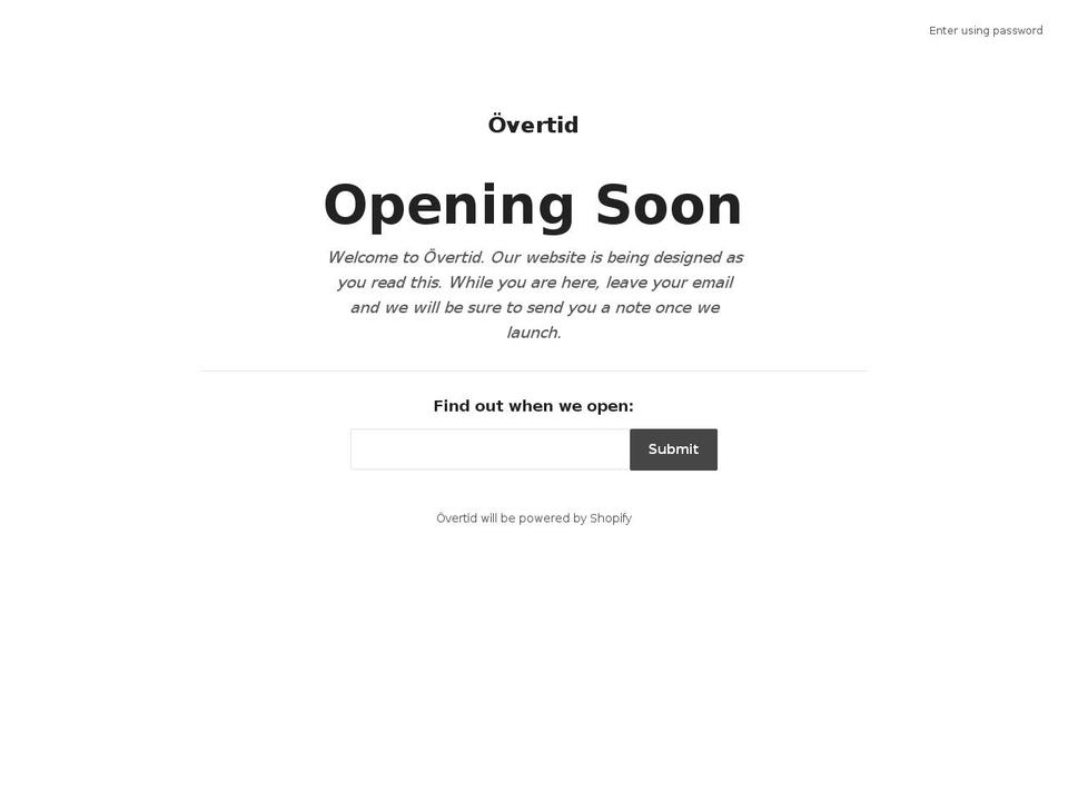 overtid Shopify theme site example overtidjeans.com