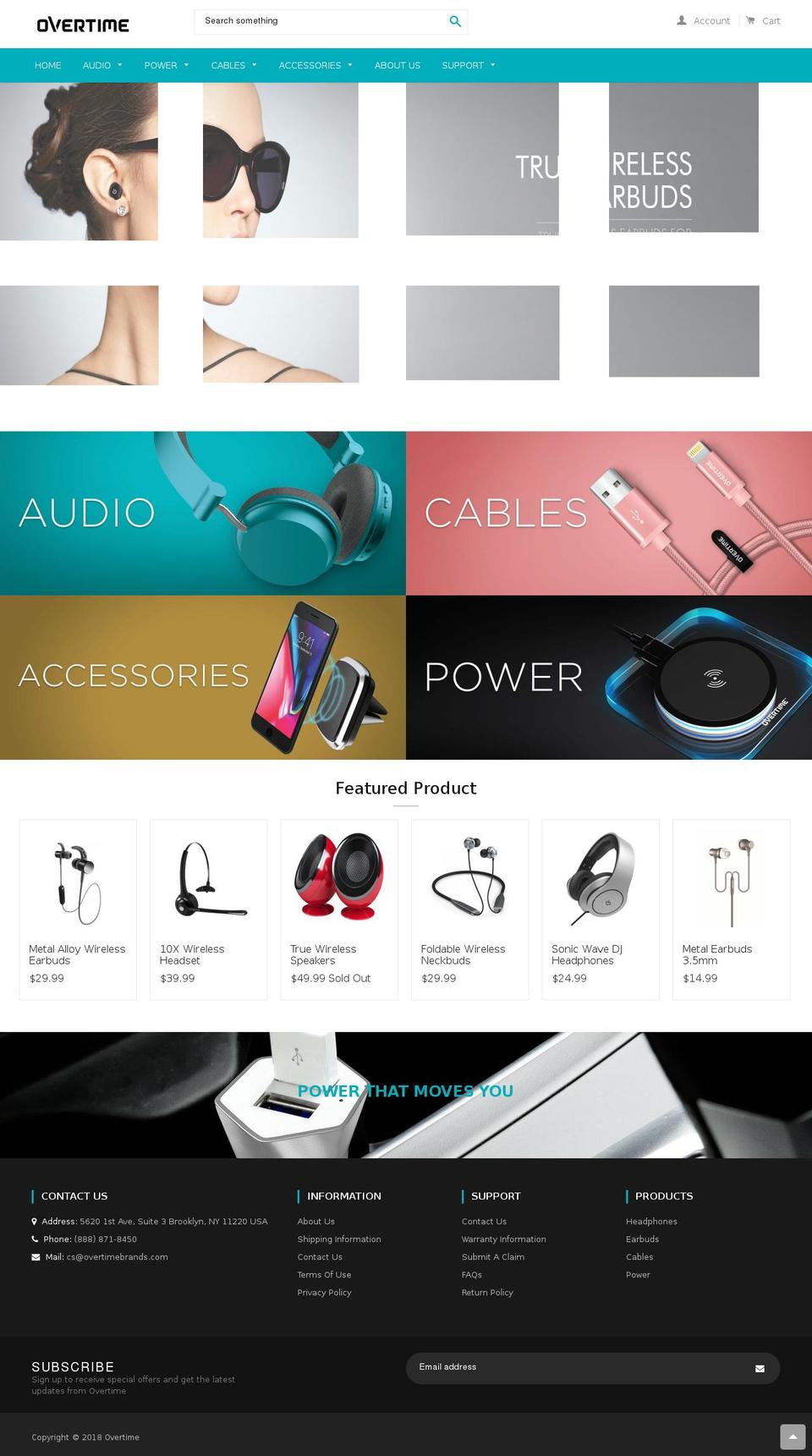 overtimebrands.com shopify website screenshot