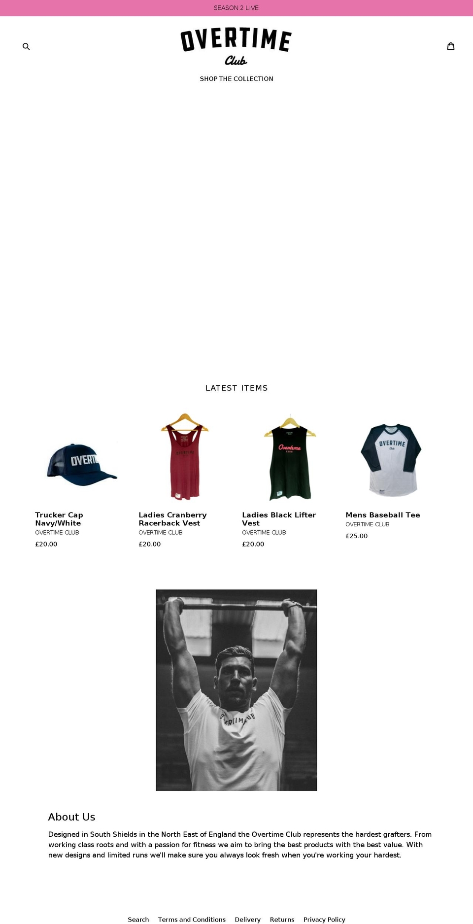 overtimeclub.com — Shopify storefront screenshot