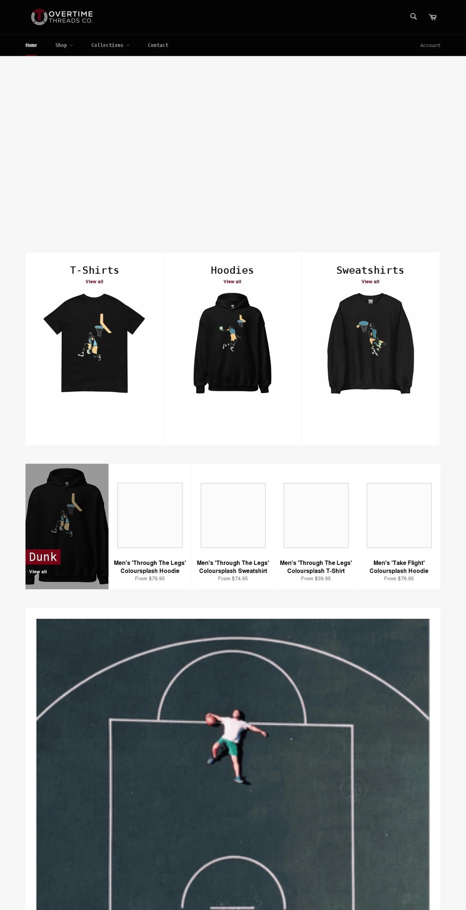overtimethreadsco.com shopify website screenshot