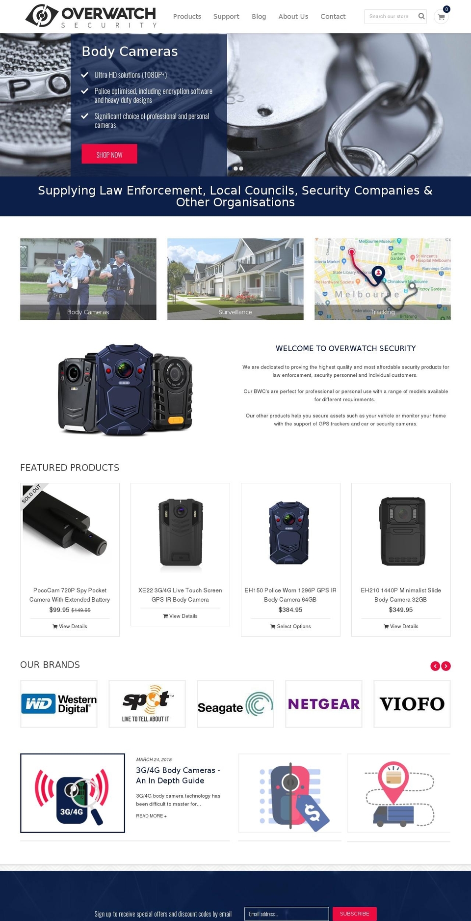 overwatchsecurity.com.au shopify website screenshot