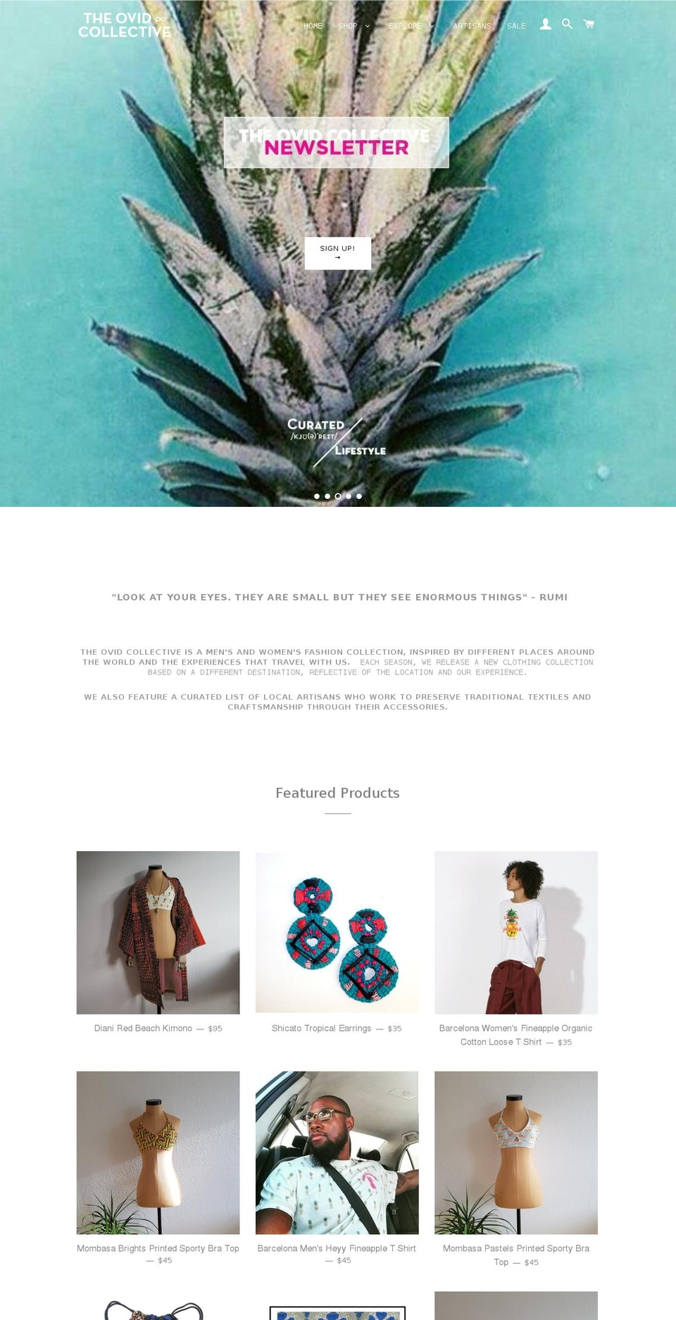 Final Simplified Ovid Collective - 2018 Shopify theme site example ovidcollective.com