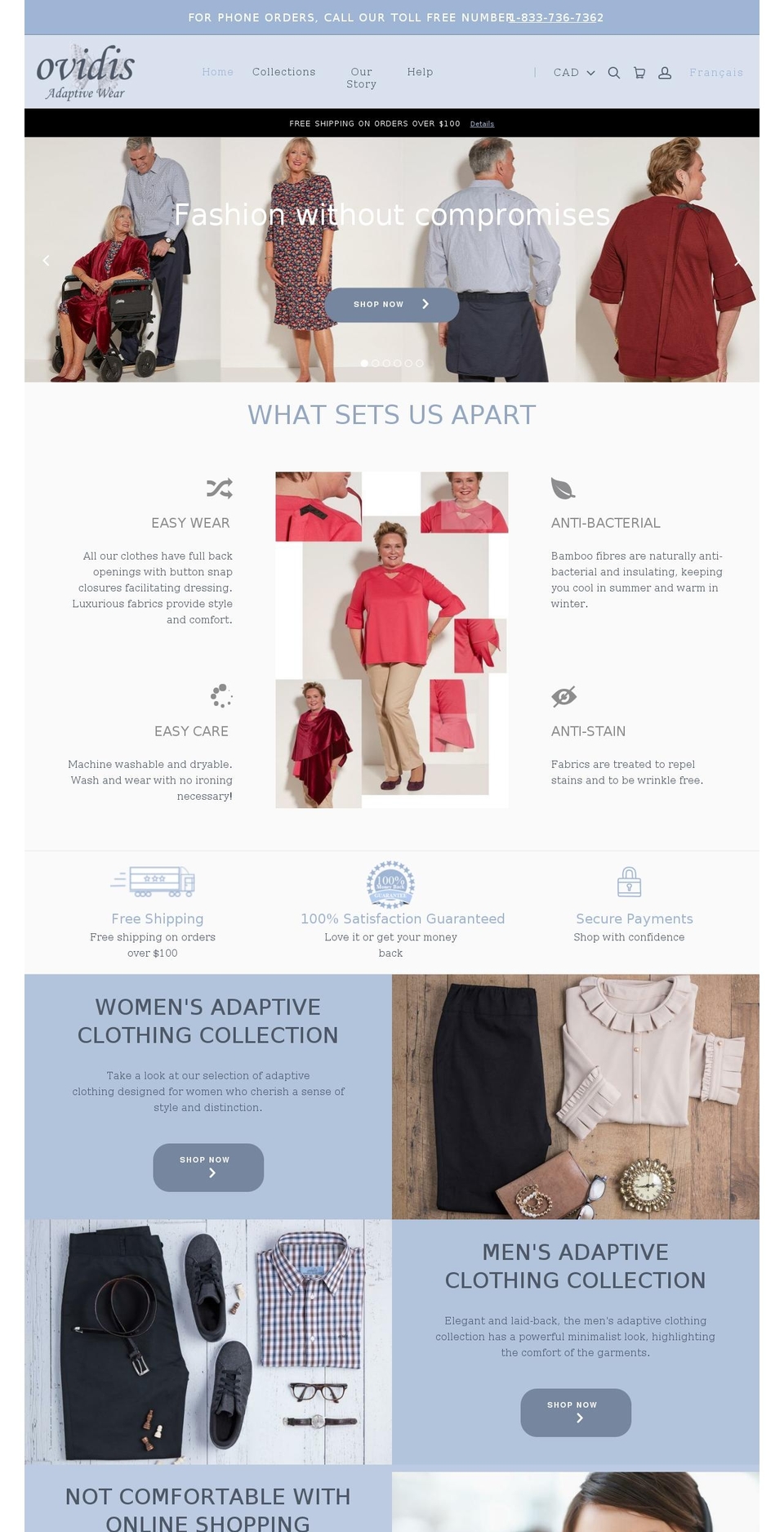 ovidis.org shopify website screenshot