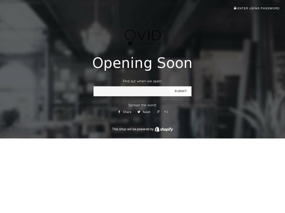 ovidsolutions.com — Shopify storefront screenshot