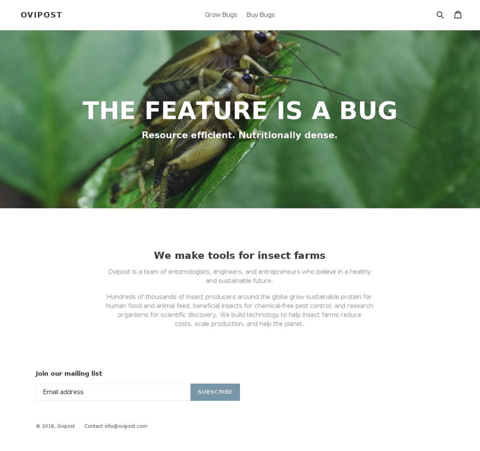 ovipost.com shopify website screenshot