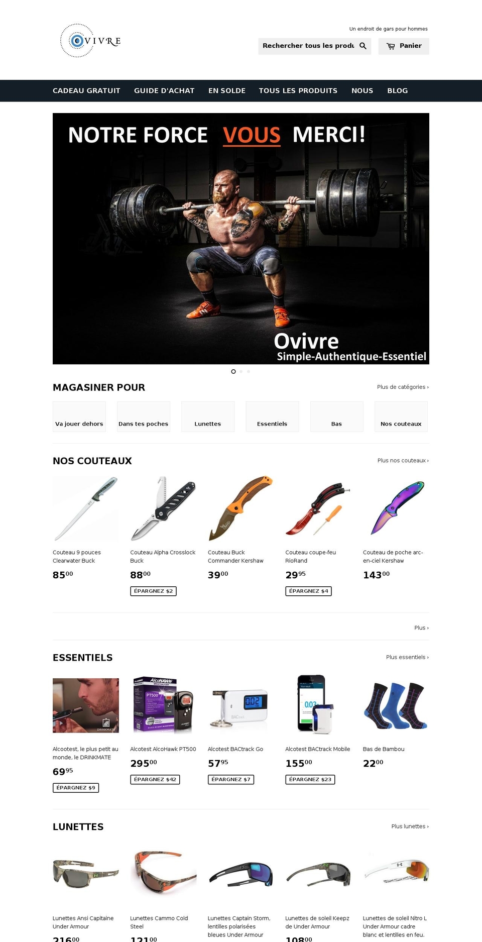 ovivre.com shopify website screenshot