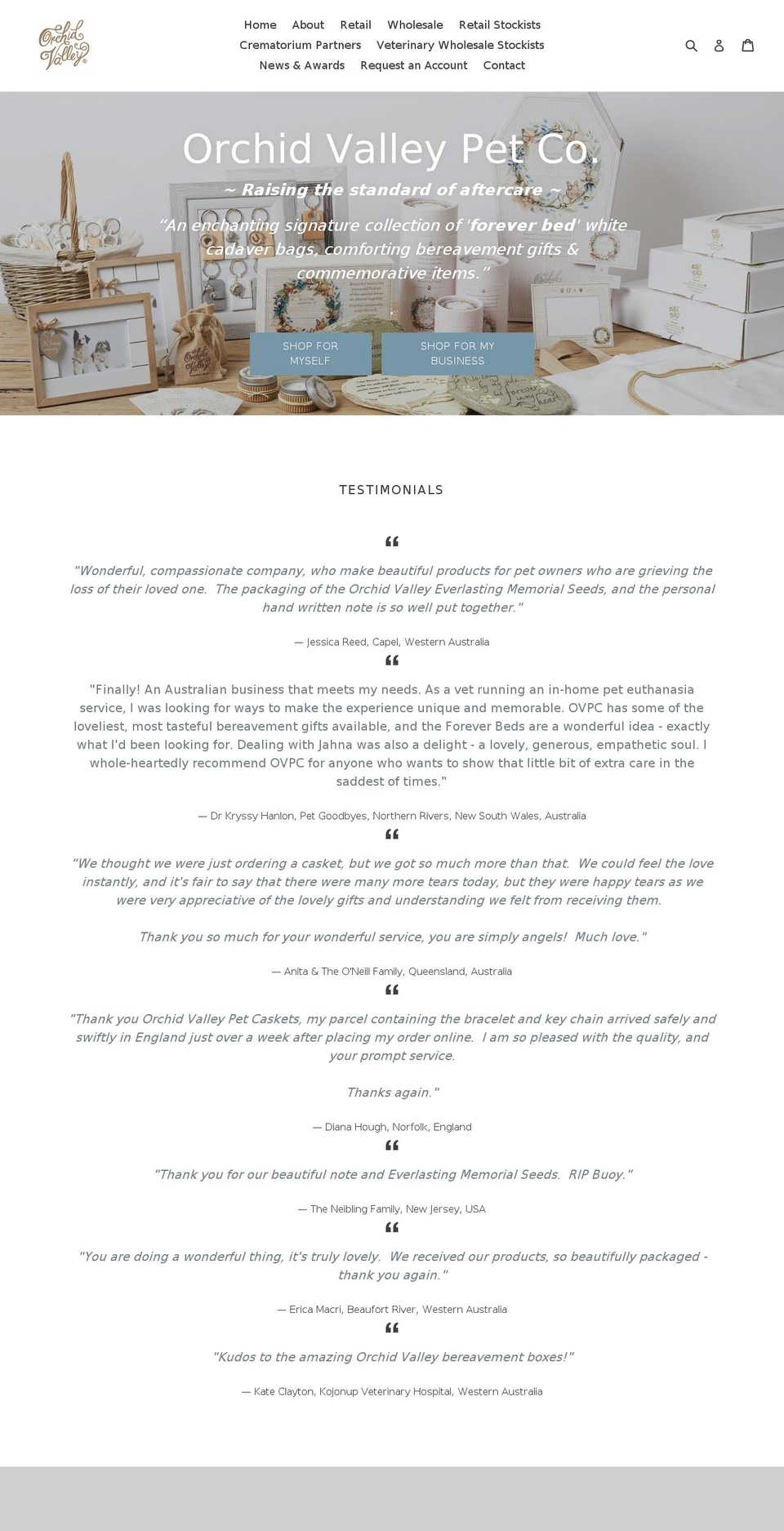 ovpc.com.au shopify website screenshot