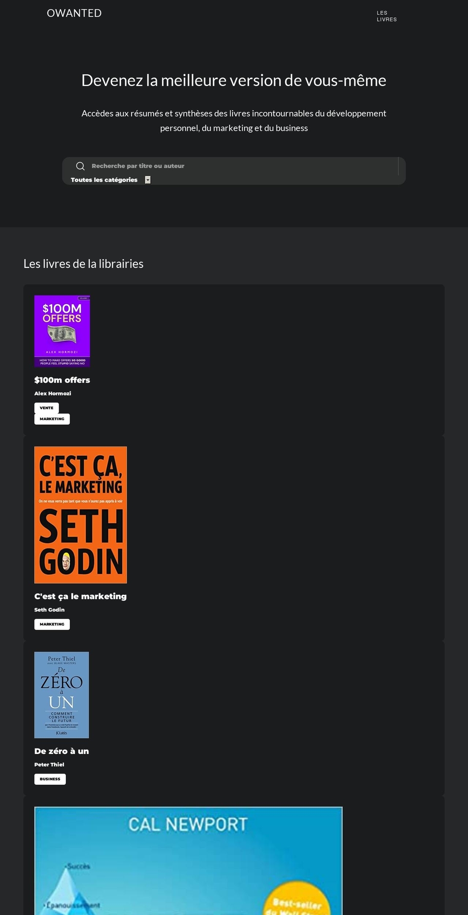 owanted.com — Shopify storefront screenshot