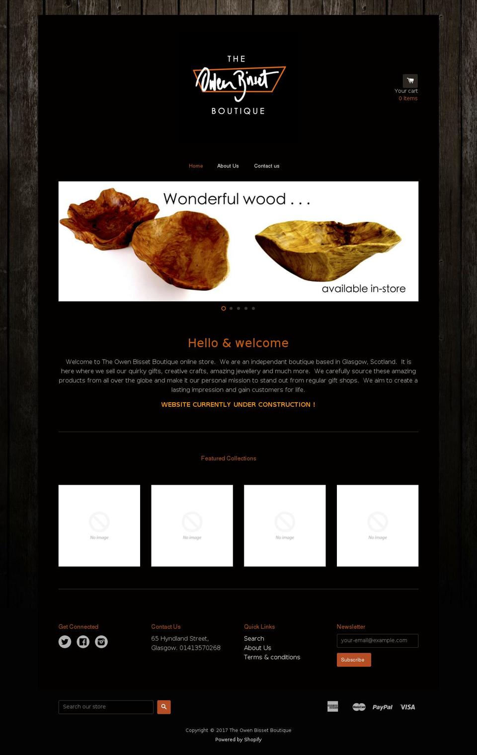 owenbisset.com shopify website screenshot