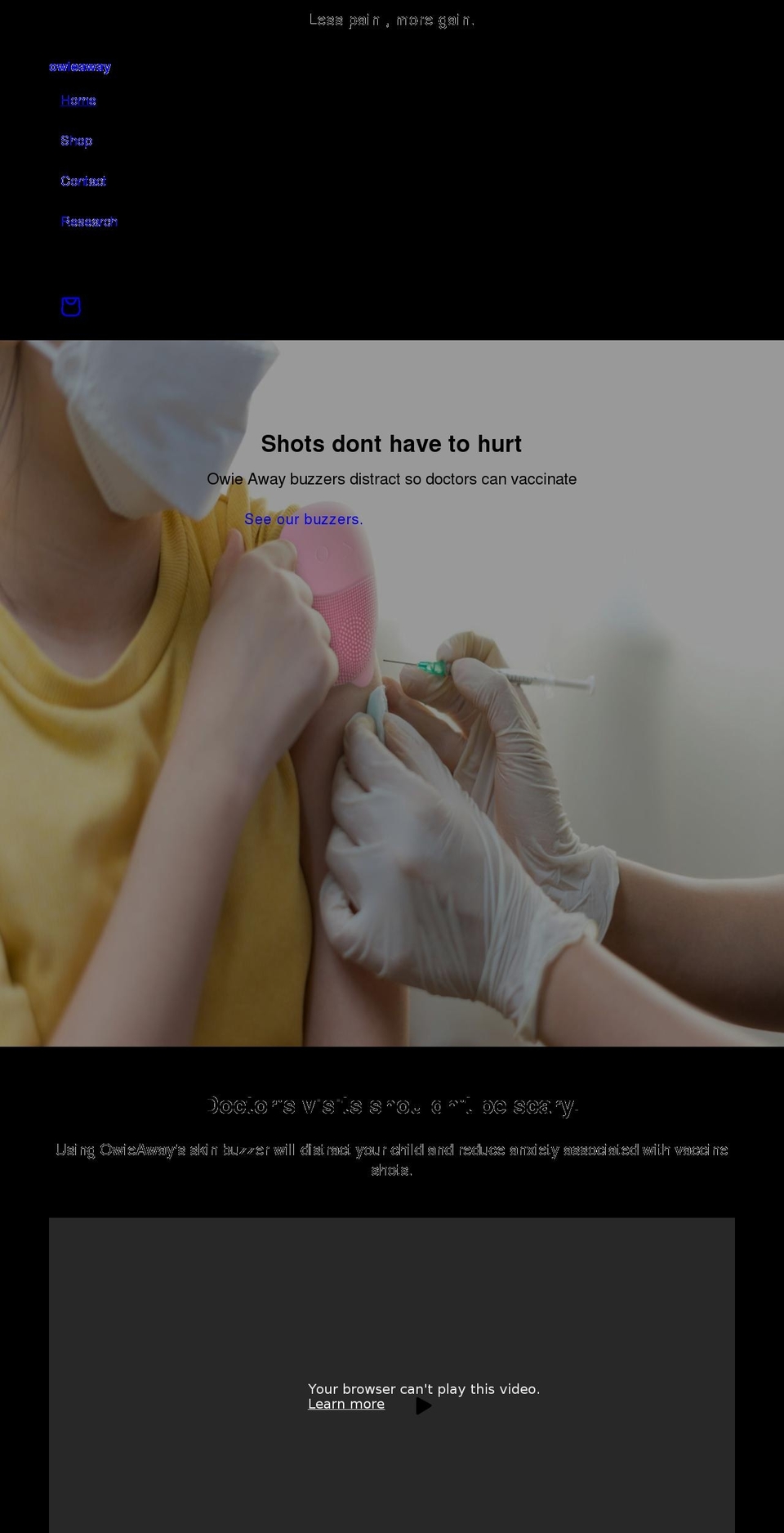 owieaway.com shopify website screenshot