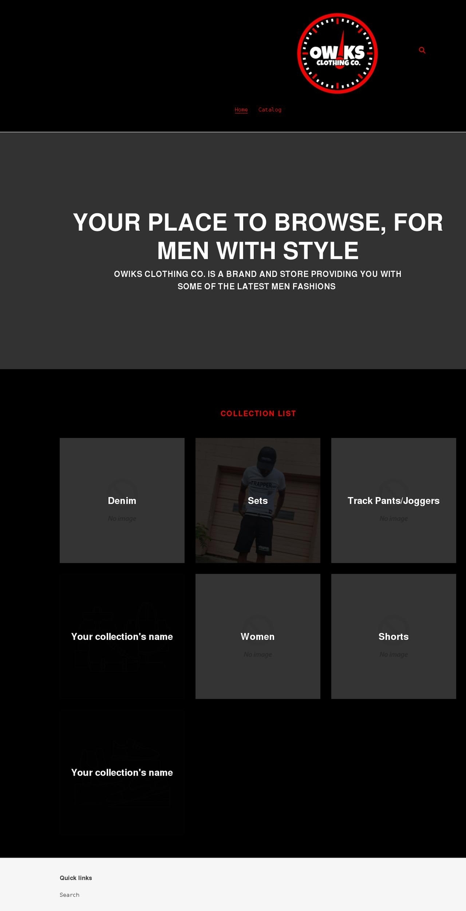 owiksclothingco.com shopify website screenshot