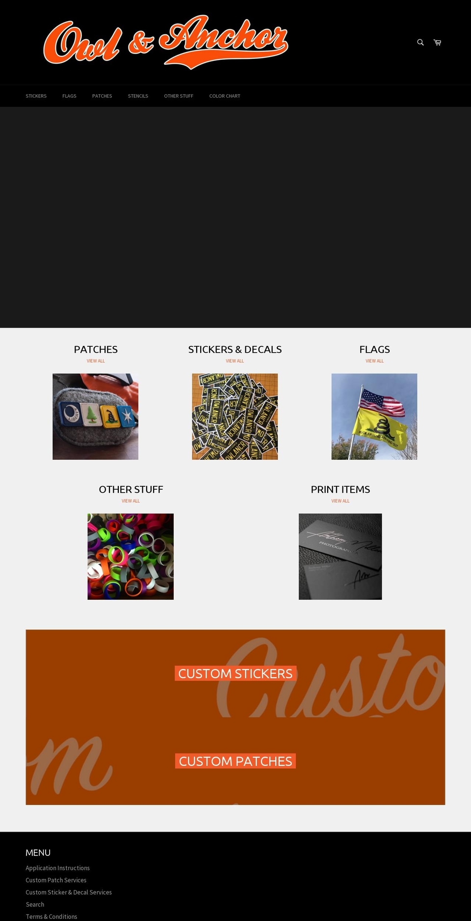 owl-anchor.myshopify.com — Shopify storefront screenshot