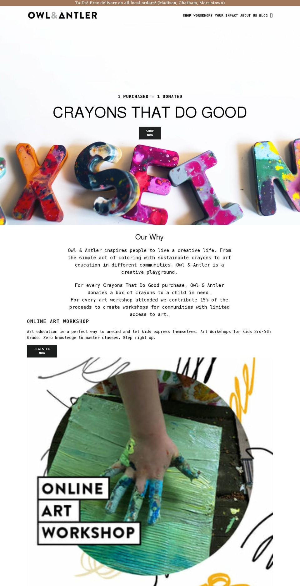 owlantler.com shopify website screenshot