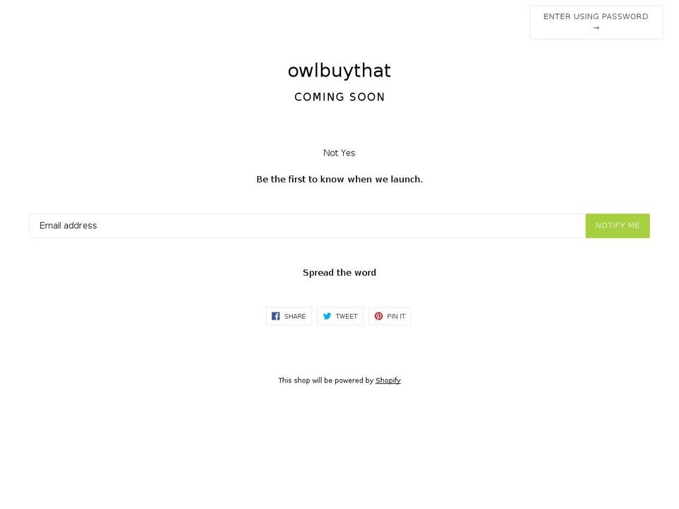 owlbuythat.com — Shopify storefront screenshot