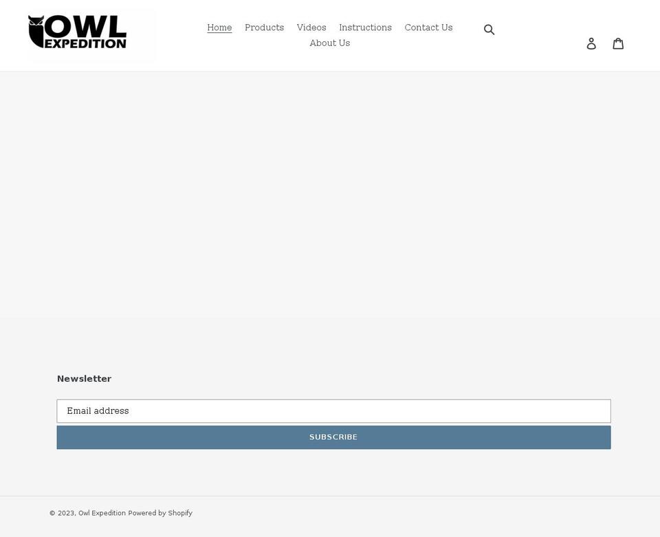 owlexpedition.com shopify website screenshot