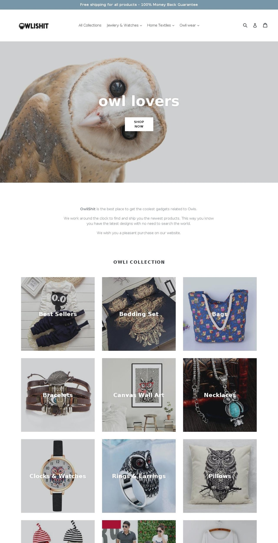 owlishit.com shopify website screenshot