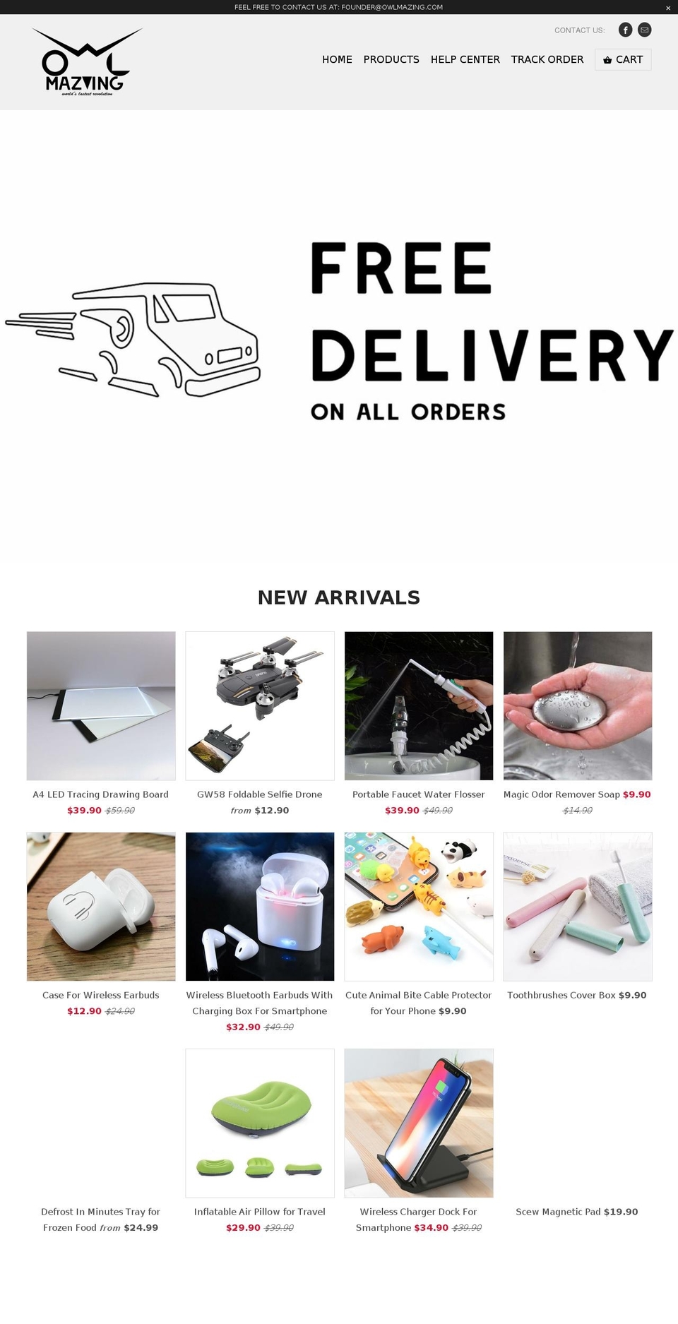 owlmazing.com — Shopify storefront screenshot