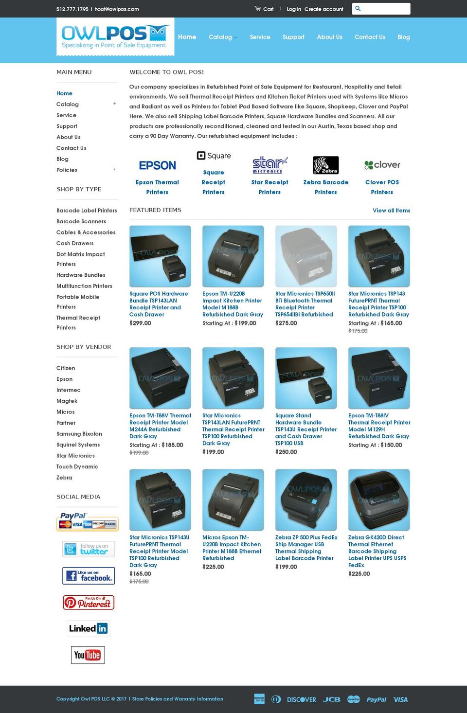 owlpos.com shopify website screenshot