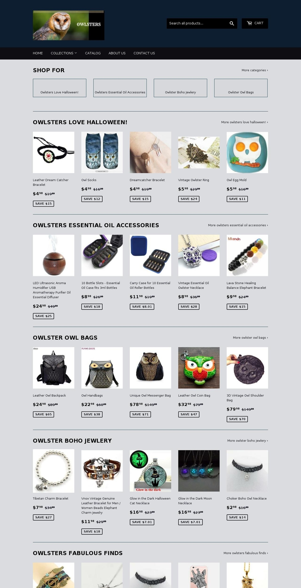 owlsters.com — Shopify storefront screenshot