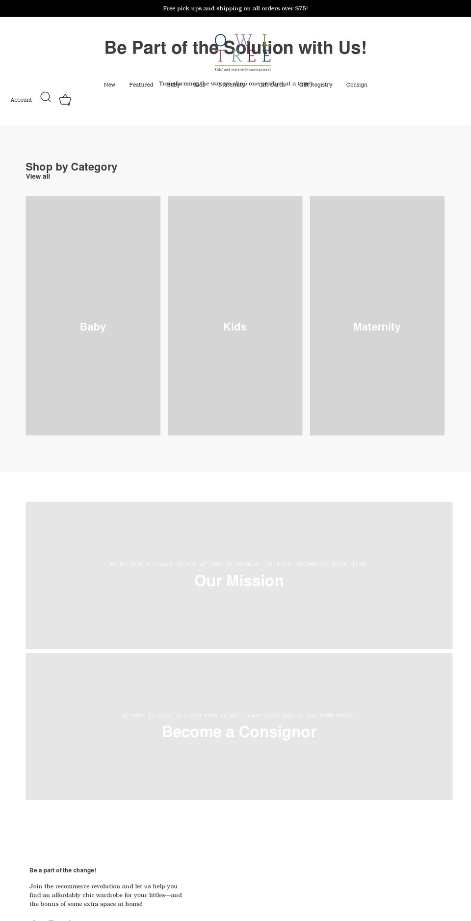 owltreekids.com shopify website screenshot