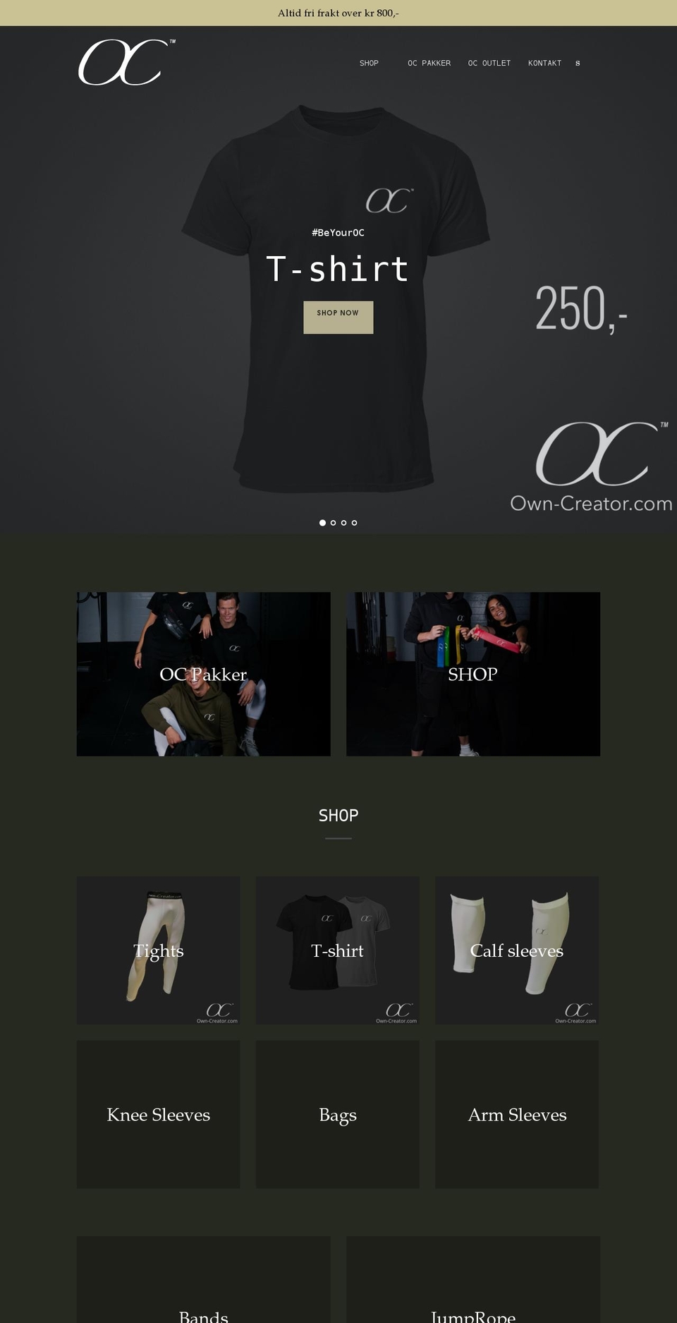 own-creator.com shopify website screenshot