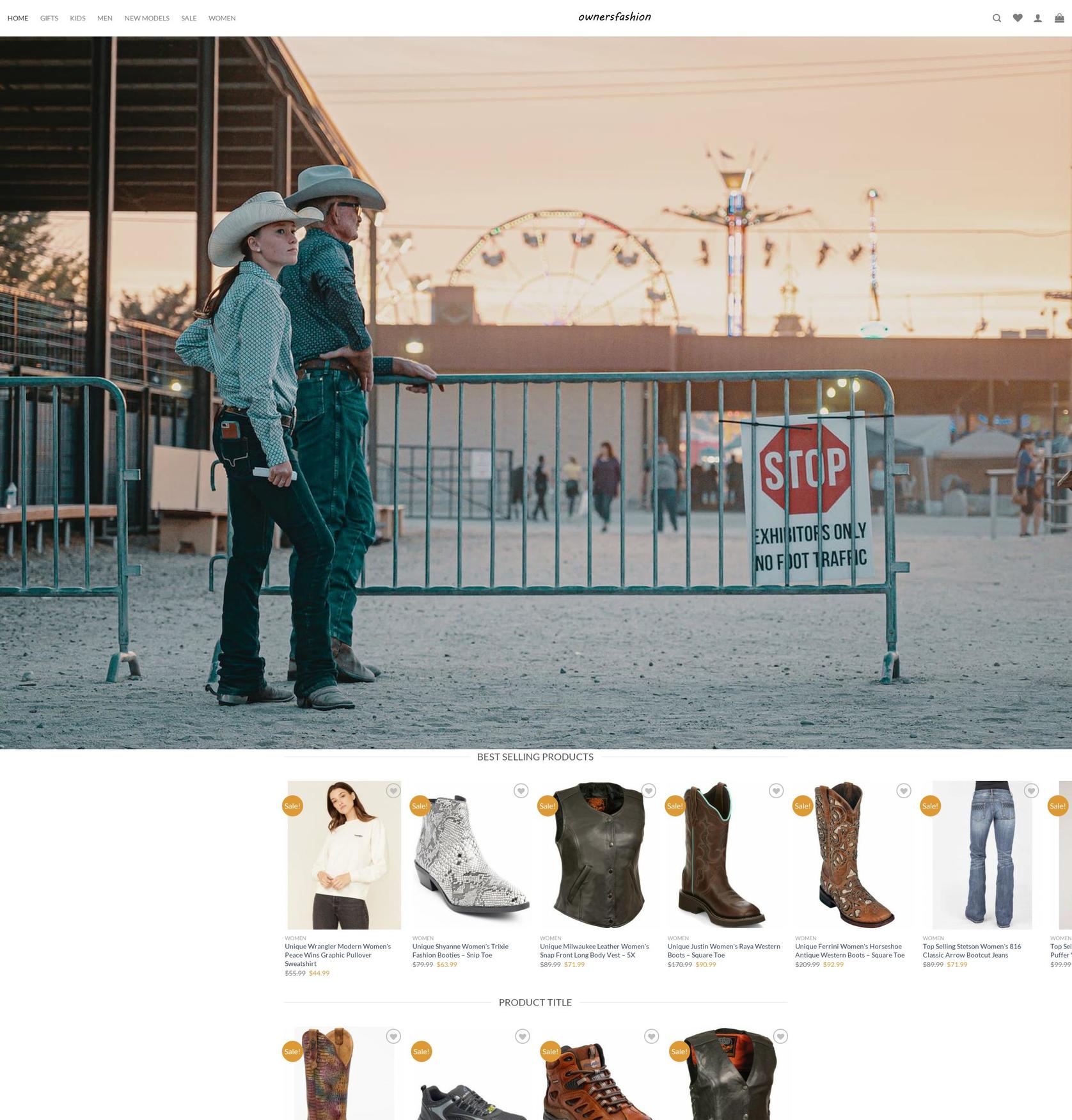 ownersfashion.com — Shopify storefront screenshot