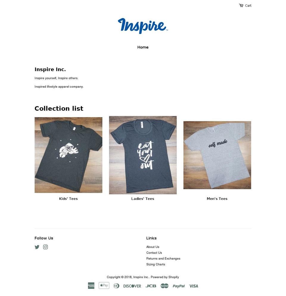 owninspire.com — Shopify storefront screenshot