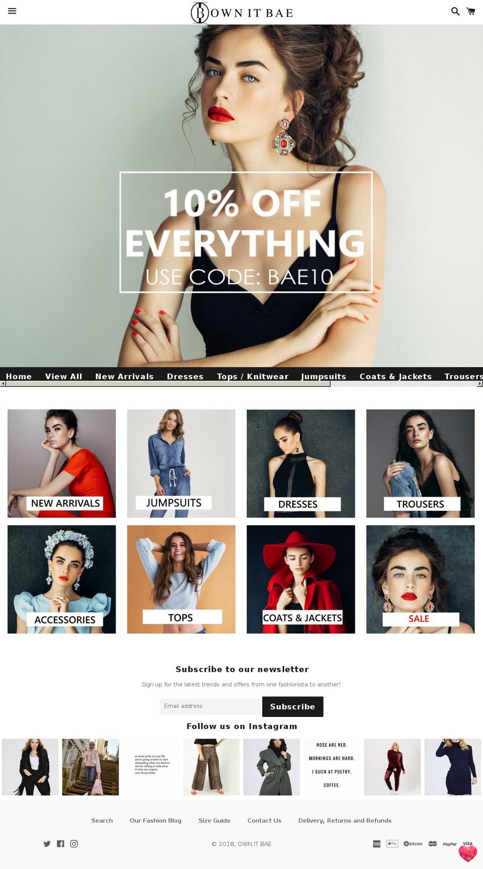 ownitbae.com shopify website screenshot