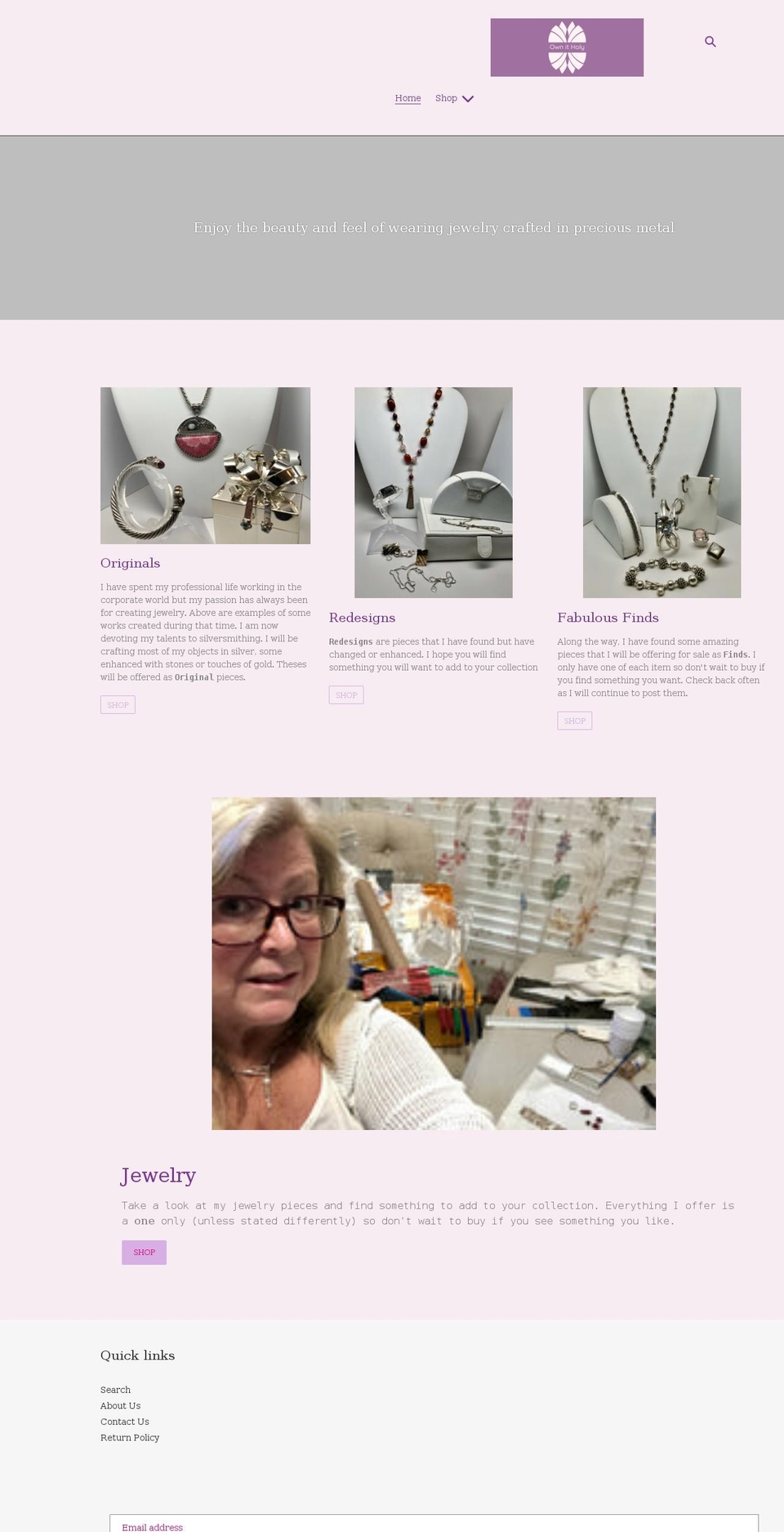 ownitholy.com shopify website screenshot