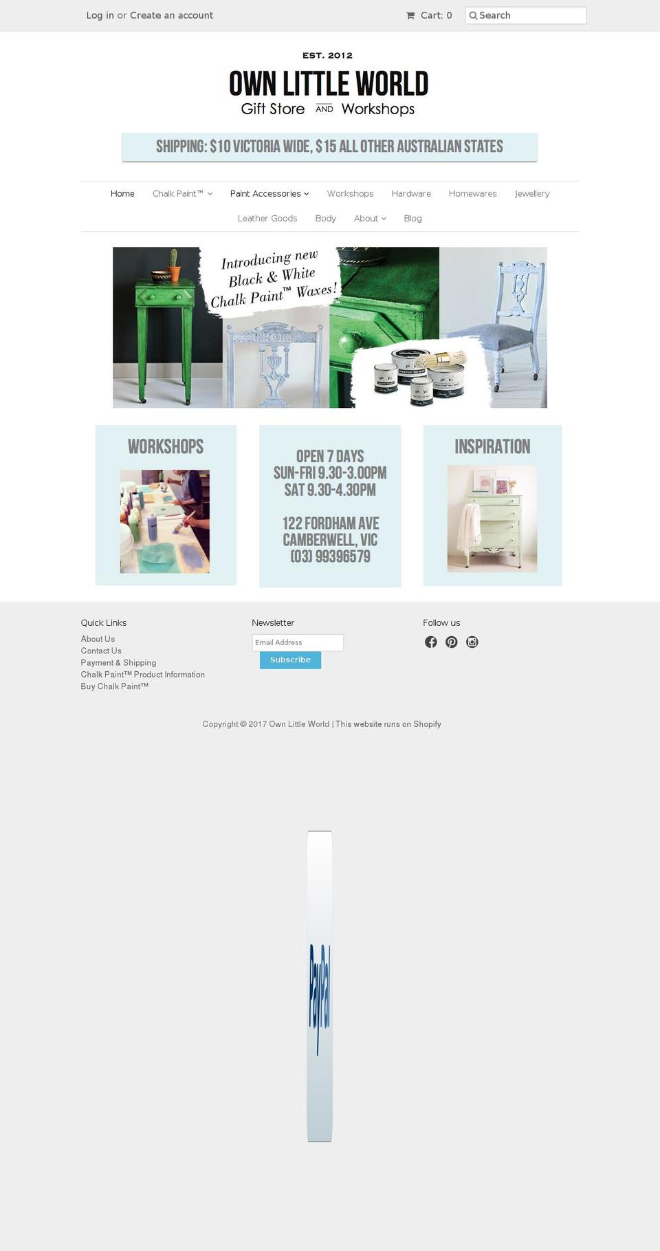 ownlittleworld.com.au shopify website screenshot