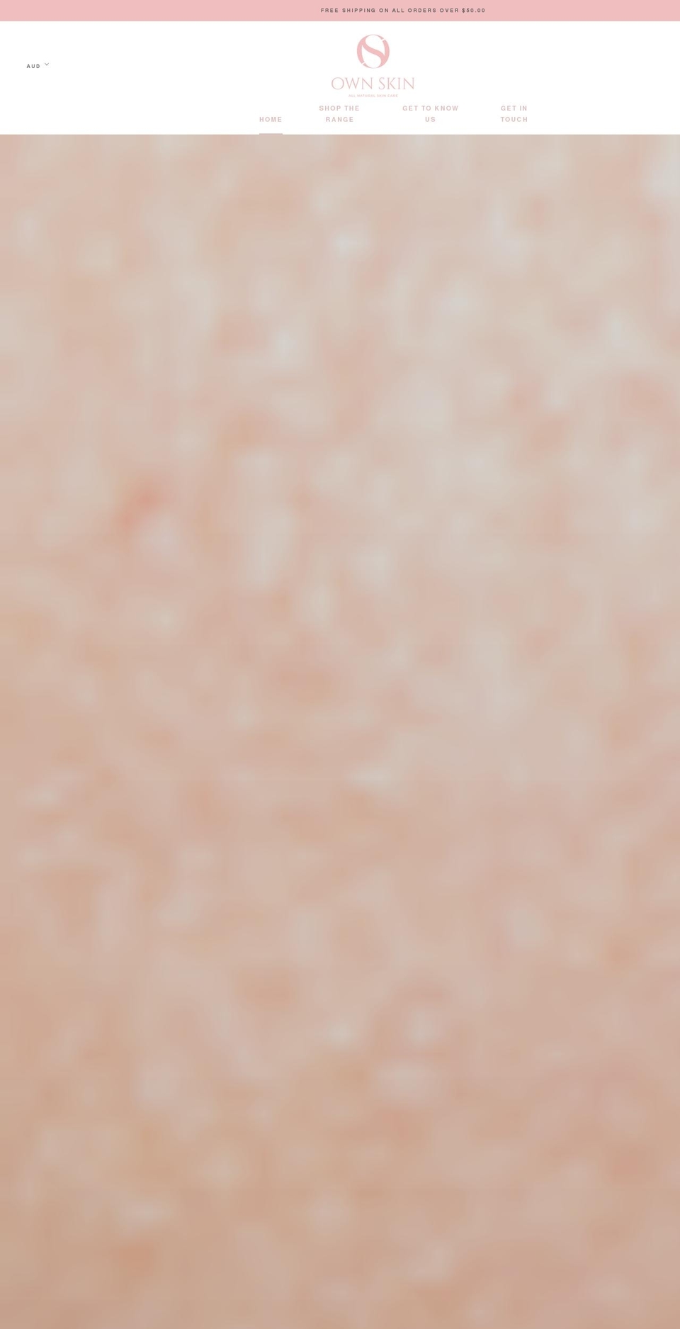 ownskin.com.au shopify website screenshot