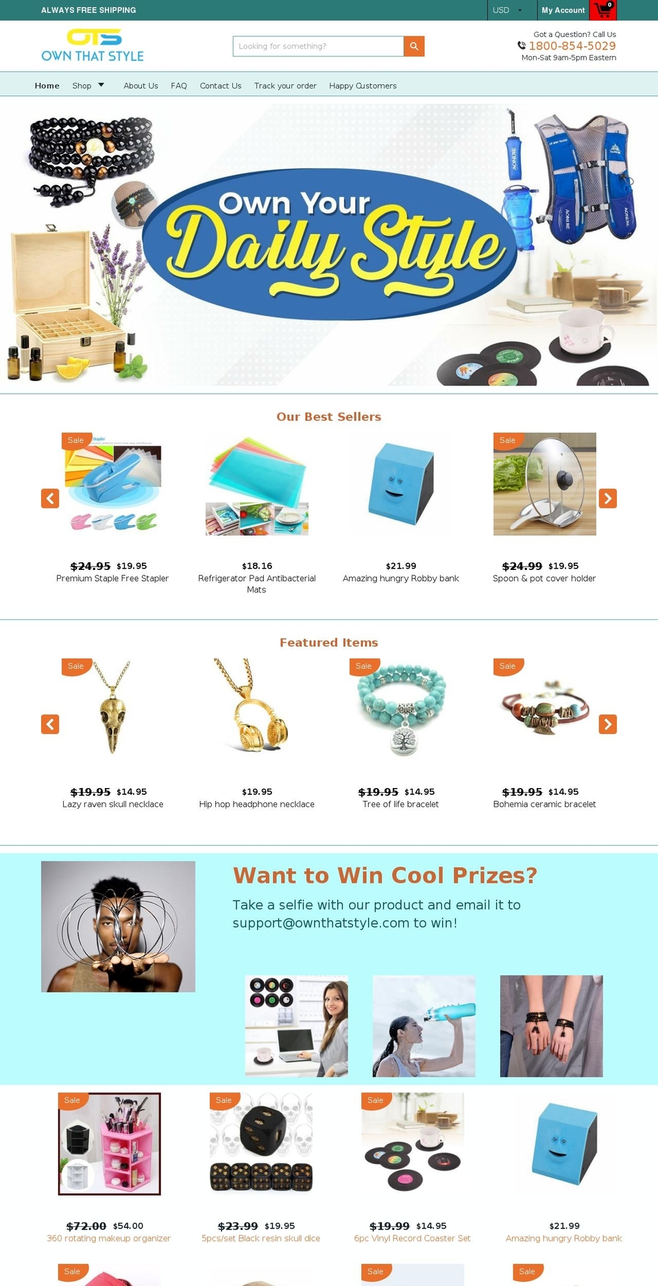 ownthatstyle.com — Shopify storefront screenshot