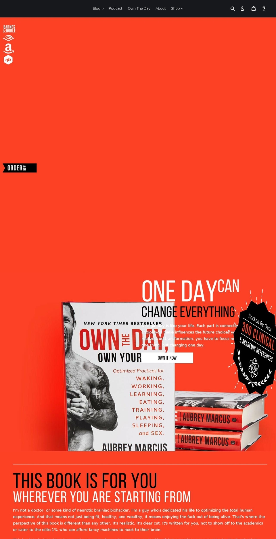 ownthedaybook.com — Shopify storefront screenshot