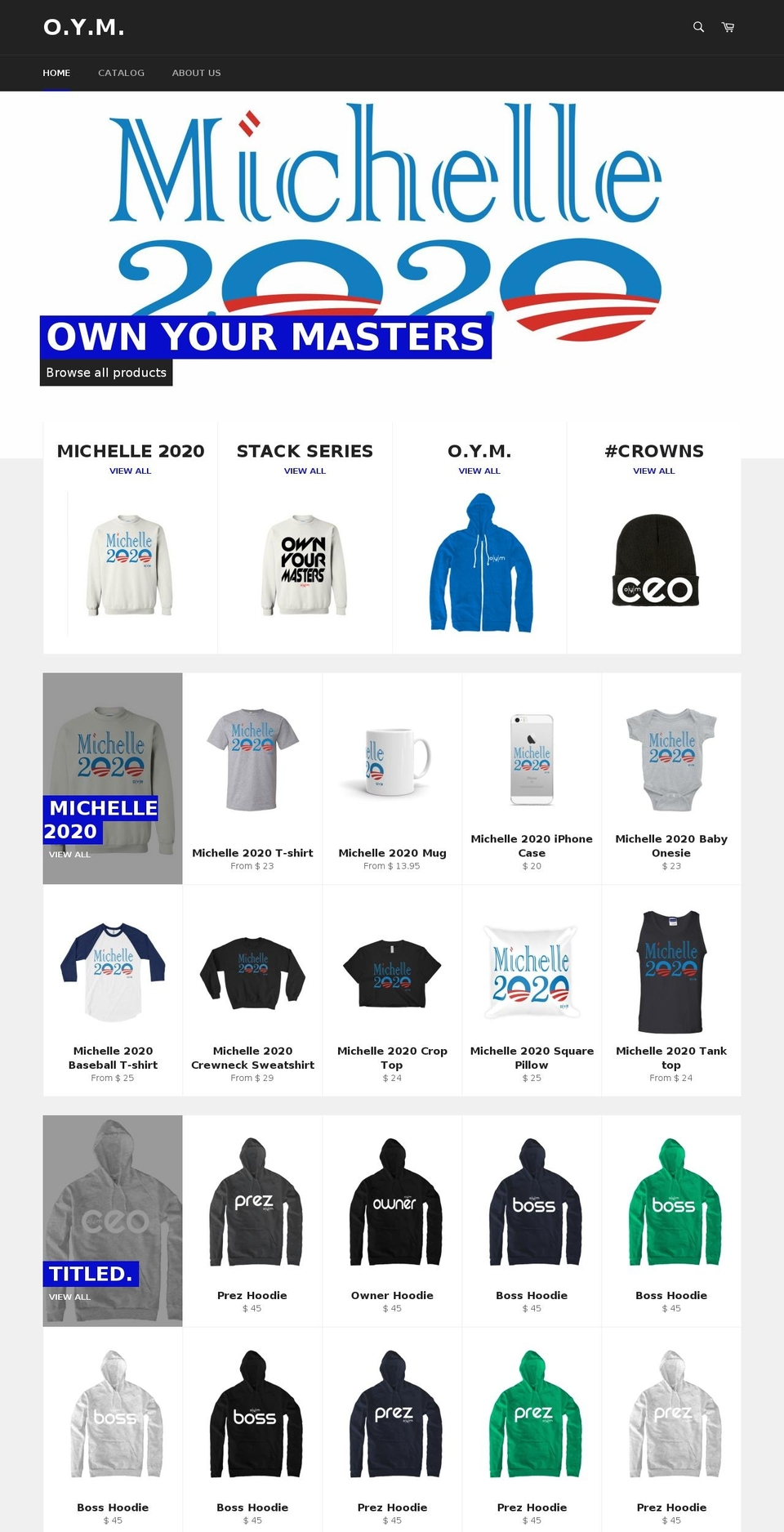 ownyourmasters.com shopify website screenshot