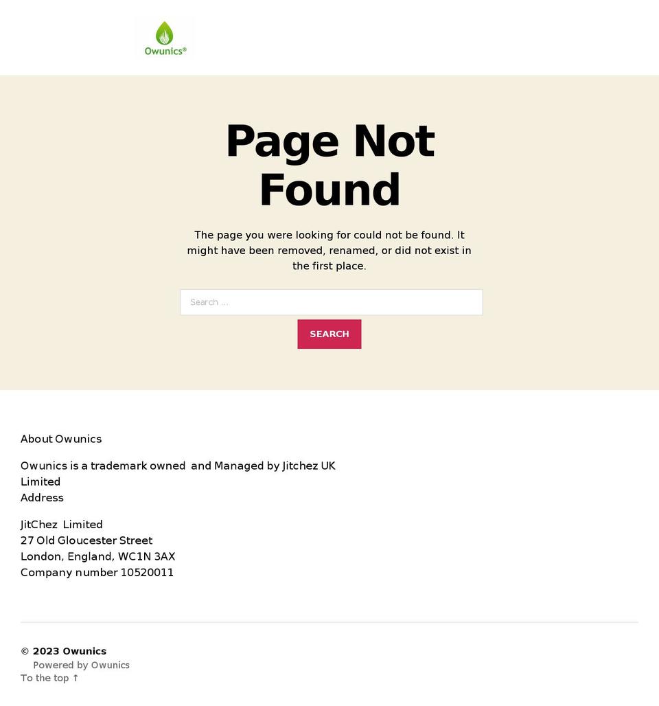 owunics.com — Shopify storefront screenshot