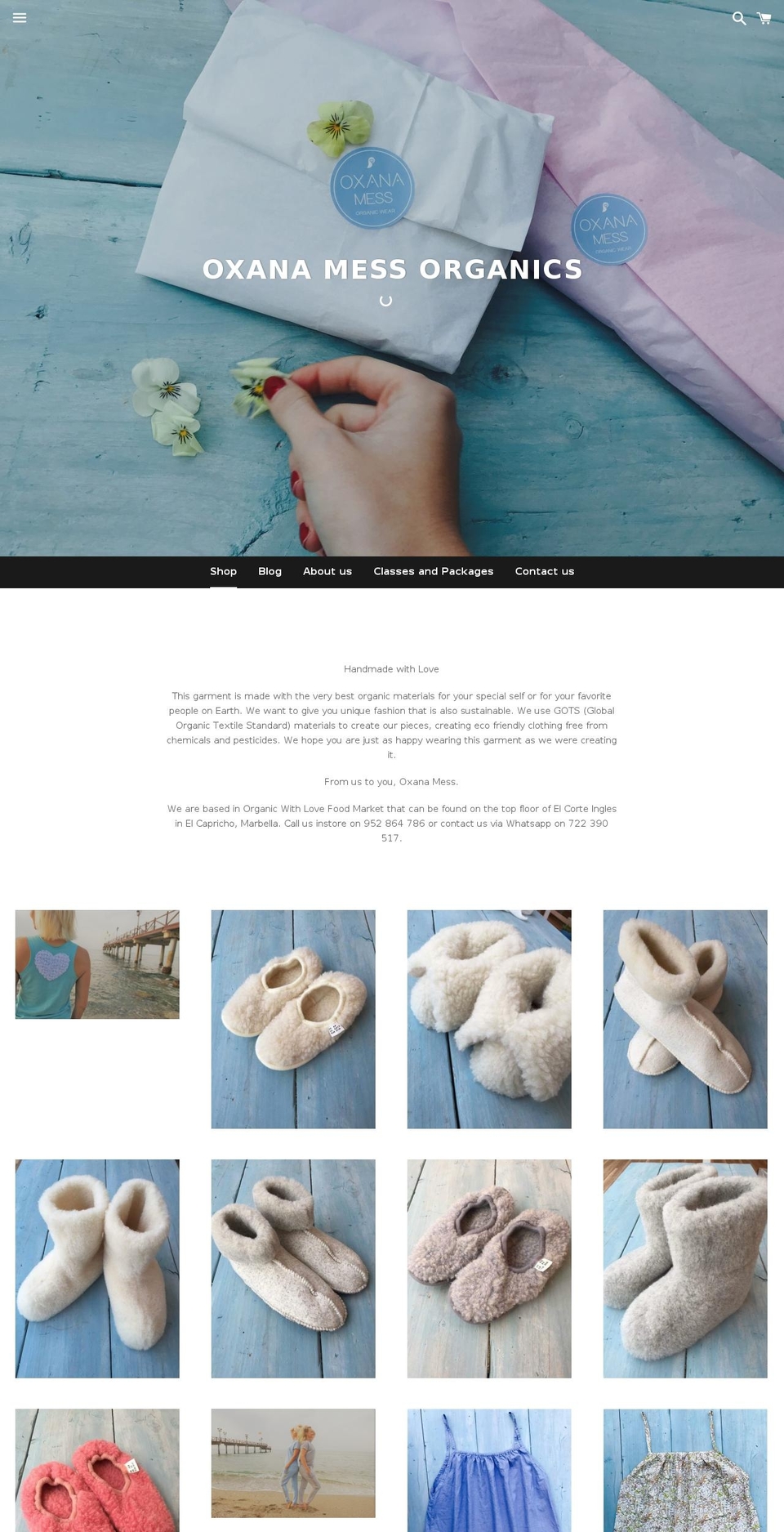 oxanamess.com shopify website screenshot