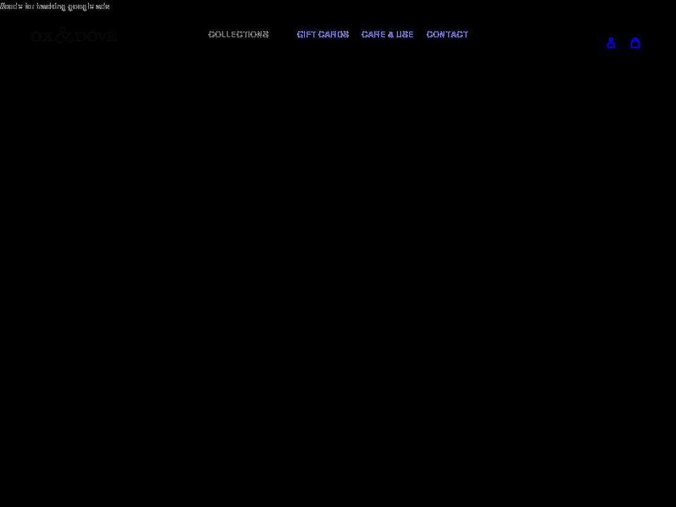 oxanddove.com shopify website screenshot