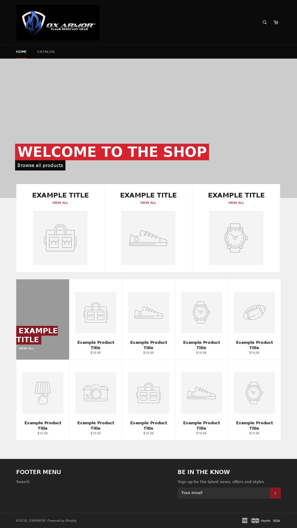 oxarmor.com — Shopify storefront screenshot
