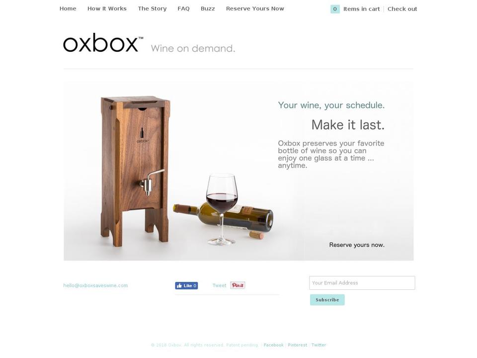 oxboxwine.com — Shopify storefront screenshot