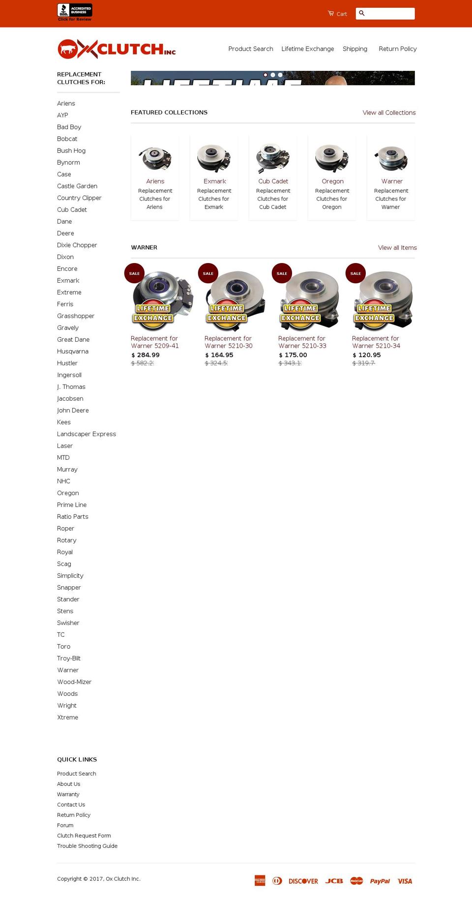 oxclutch.com shopify website screenshot