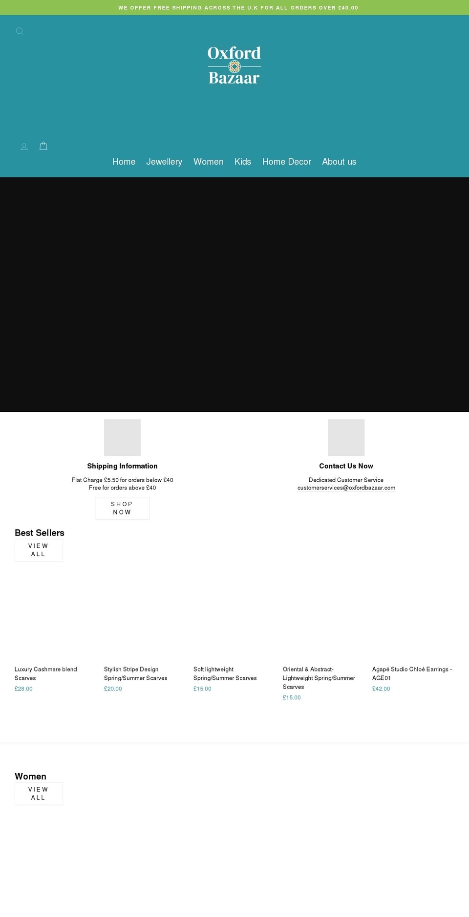 oxfordbazaar.com shopify website screenshot