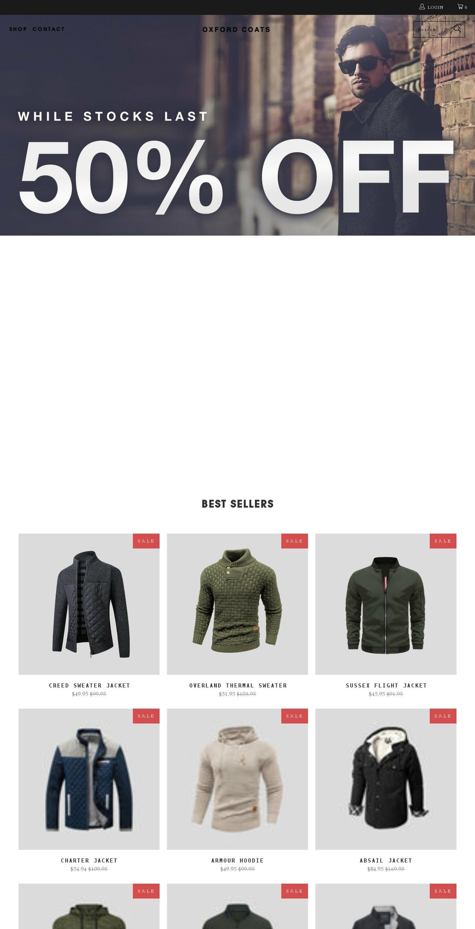 oxfordcoats.com shopify website screenshot