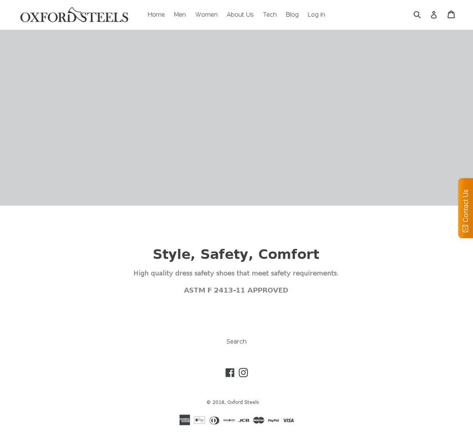 oxfordsteels.com — Shopify storefront screenshot
