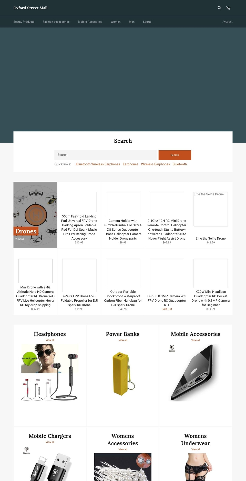 oxfordstreetmall.com — Shopify storefront screenshot