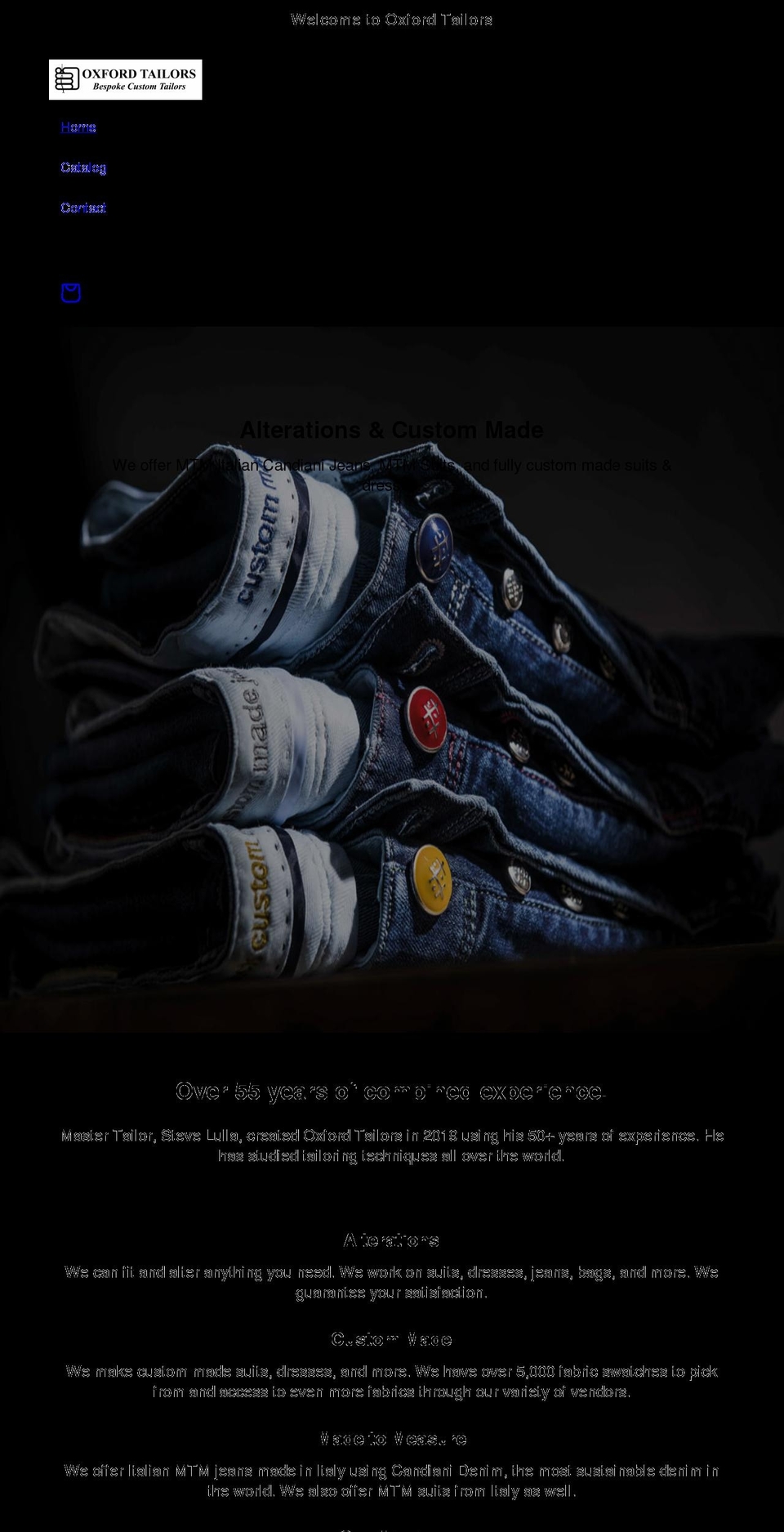 oxfordtailors.com shopify website screenshot